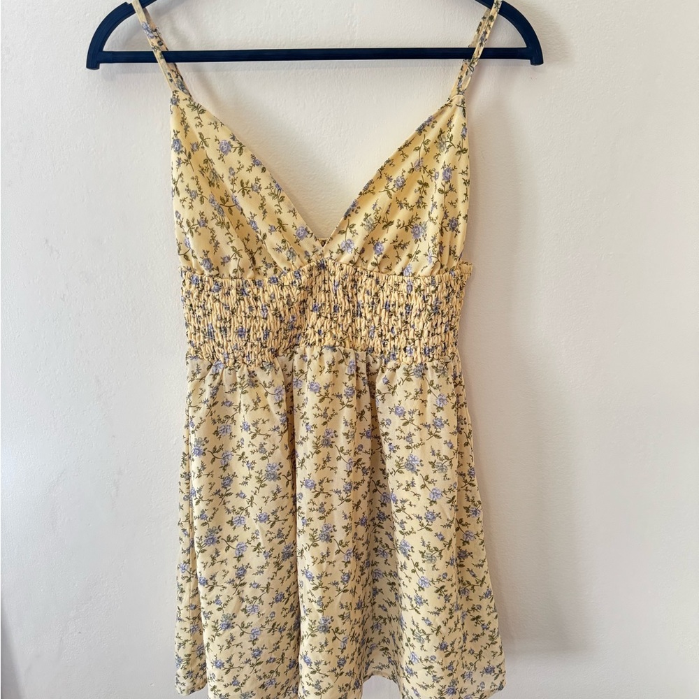 Forever 21 Yellow Floral Mini Dress